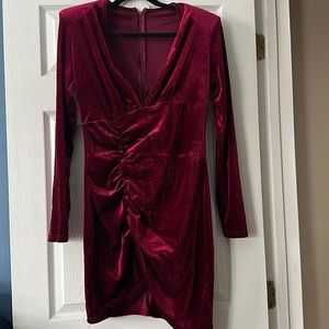 Womens Velvet burgundy dress